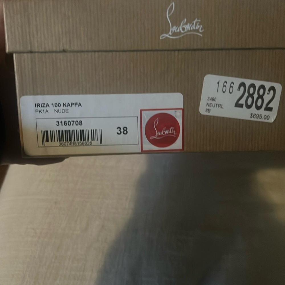 Brand new never worn just got for Christmas Christian LouBoutin nude size 7.5